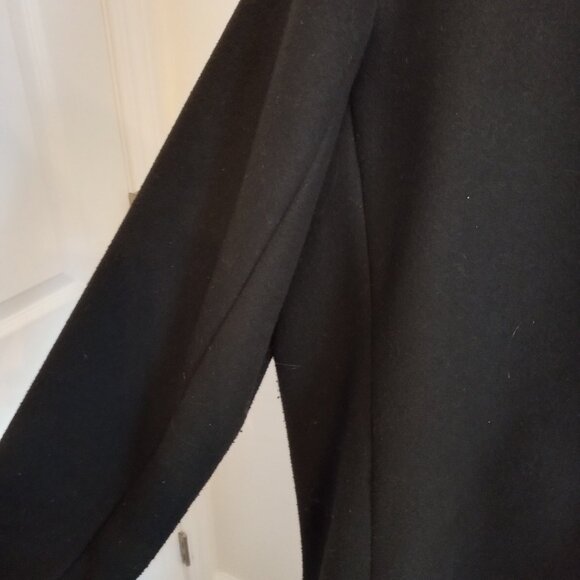 Time and Tru Women's Black Zip-Up Dress Coat - Picture 8 of 10